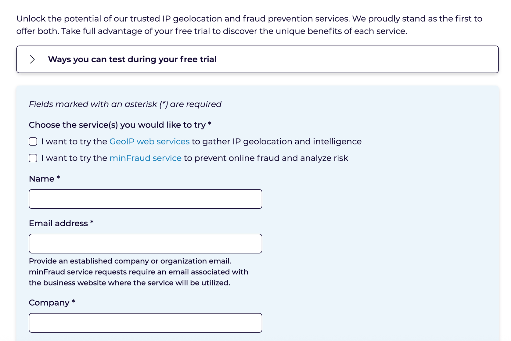 Create A Maxmind Account